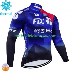 Radtrikot Winter Thermal Fleece Fdj Suez 2024